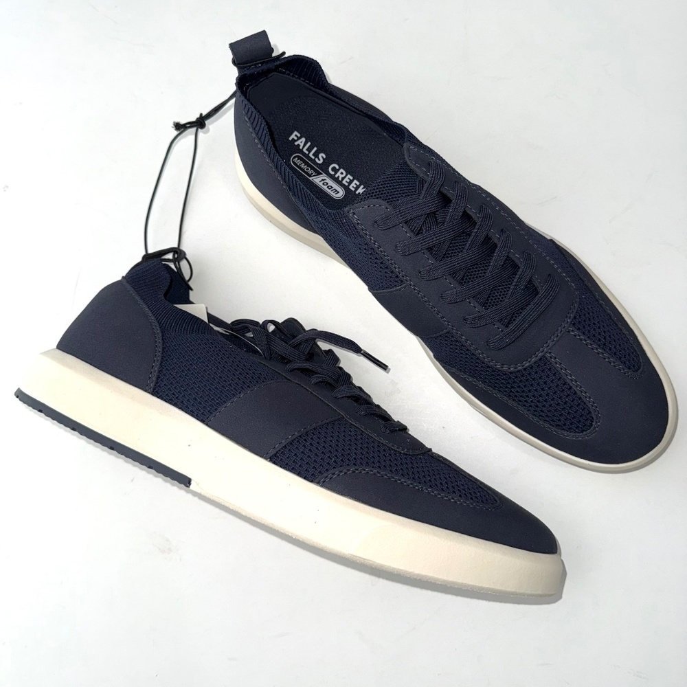 FALLS CREEK New $40 Mens 11.5 Navy Low Top Daniel Fashion Sneakers Box 9B